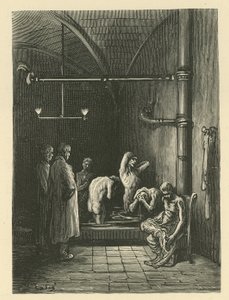 Män i badet på flyktinghuset av Gustave Dore