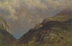 Bergigt landskap av Gustave Dore