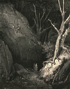 Framåt rörde han sig, jag sluter hans steg förföljde, c1890. av Gustave Dore