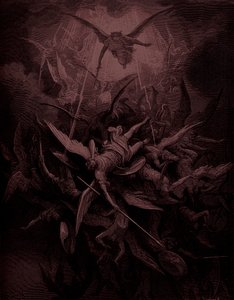 Paradise Lost: Fall of the rebel angels, konstnären Doré av Gustave Dore