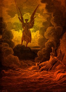 Paradise Lost: Satan och Beelzebub.av Doré av Gustave Dore