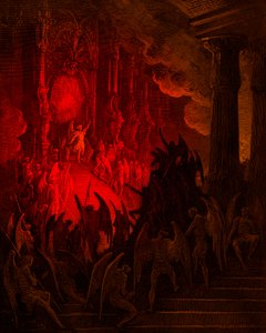 Paradise Lost: Satan in Council, gravyr av Gustave Doré av Gustave Dore