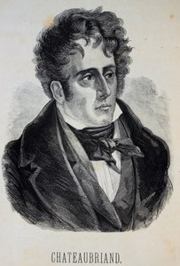 Porträtt av François-René, viscount av Chateaubriand 1768-1848, 1880. av Gustave Dore