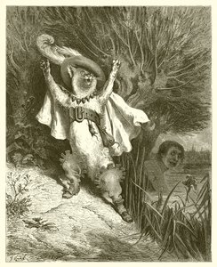 Katten i stövlar, ca 1868 av Gustave Dore