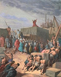 Återuppbyggnad av templet i Jerusalem, gravyr av Gustave Dore av Gustave Dore
