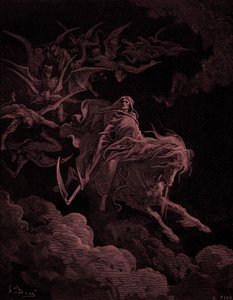 Uppenbarelse: Vision of Death, av Gustave Doré. - Bibeln av Gustave Dore