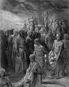 Richard, med repressalier, lät fångarna avrättas - gravyr av Gustave Doré av Gustave Dore