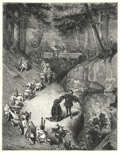 Riquet a La Houppe; Ricky of the Tuft (gravyr) av Gustave Dore
