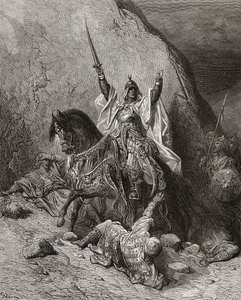 Saladin Yusuf (d.1173) Sultan under andra korståget, illustration från 
