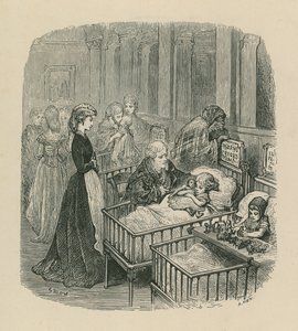 Scen från ett sjukhus i London av Gustave Dore