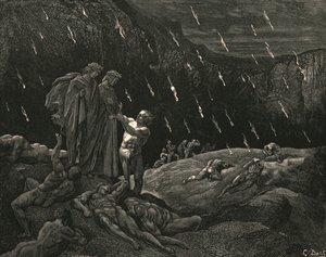 Herr! Brunetto! Och är ni här, c1890. av Gustave Dore