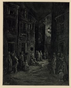 Slumbostäder (gravyr) av Gustave Dore