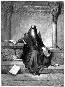 Salomo - Illustration av Gustave Dore (1832-1883) för The Bible (1866) - av Gustave Dore