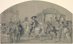 Street Scene recto, Sketches verso, ca. 1848-49. av Gustave Dore