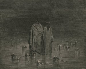 Akta dig väl, dina sulor trampar inte på dina fattiga bröders huvuden, c1890. av Gustave Dore
