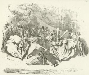 Tio år senare eller en förändring av mode 1840 (djuptryck) av Gustave Dore