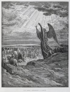 Ängeln som uppenbarade sig för Josua i av Gustave Dore