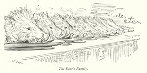 Vildsvinets familj (gravyr) av Gustave Dore