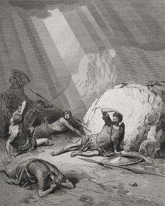 The Conversion of St. Paul, Apg 9:1-6, illustration från Dores 