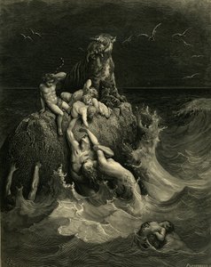 The Deluge Frontispice till den illustrerade utgåvan av Bibeln, 1866 av Gustave Dore