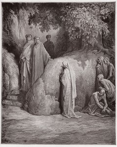 The Divine Comedy (La Divina Comedia, La Divine Comedie), Purgatorio, Canto 23: Dante känner igen skuggan av Forese bland frossarna - av Dante Alighieri (1265-1321) - Illustration av Gustave Dore (1832-1883) av Gustave Dore
