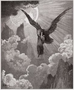 The Divine Comedy (La Divina Comedia, La Divine Comedie), Purgatorio, Canto 9: Dante, i en dröm, bärs bort av en örn - av Dante Alighieri (1265-1321) - Illustration av Gustave Dore (1832-1883) av Gustave Dore