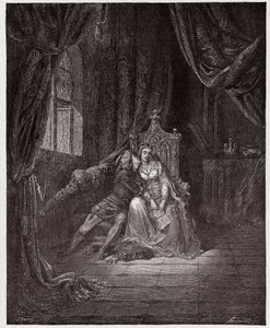 The Divine Comedy (La Divina Commedia, La Divine Comedie), Inferno, Canto 5: Paolo and Francesca - av Dante Alighieri (1265-1321) - Illustration av Gustave Dore (1832-1883) av Gustave Dore