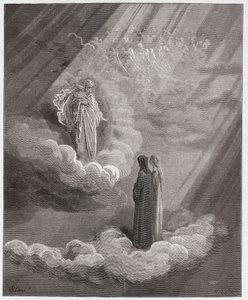 Den gudomliga komedin (La Divina Commedia, La Divine Comedie), Paradiso, Canto 16: The soul of Cacciaguida talar om Florens - av Dante Alighieri (1265-1321) - Illustration av Gustave Dore (1832-1883) av Gustave Dore