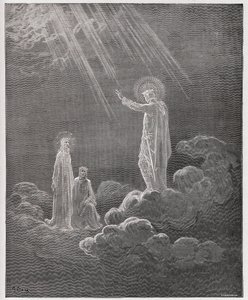 The Divine Comedy (La Divina Commedia, La Divine Comedie), Paradiso, Canto 8: Charles Martel tilltalar Dante och Beatrice - av Dante Alighieri (1265-1321) - Illustration av Gustave Dore (1832-1883) av Gustave Dore