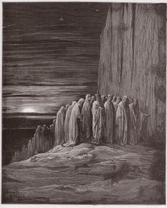 The Divine Comedy (La Divina Commedia, La Divine Comedie), Purgatorio, Canto 18: The multitude of the lothful - av Dante Alighieri (1265-1321) - Illustration av Gustave Dore (1832-1883) av Gustave Dore