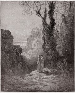 The Divine Comedy (La Divina Commedia, La Divine Comedie), Purgatorio, Canto 1: Poeterna skådar Venus skönhet på morgonhimlen - av Dante Alighieri (1265-1321) - Illustration av Gustave Dore (1832-1883) av Gustave Dore