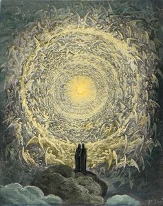 The Divine Comedy, Paradiso, Canto 31: Den helgonliga skaran bildar en ros i empyren (rose celeste) - av Dante Alighieri (1265-1321)