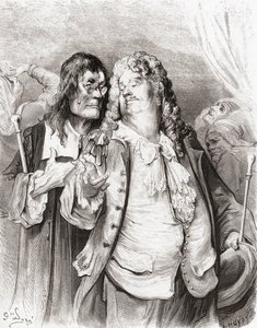 The Doctors, från en sen 1800-talsutgåva av Fables de La Fontaine (trästick) av Gustave Dore