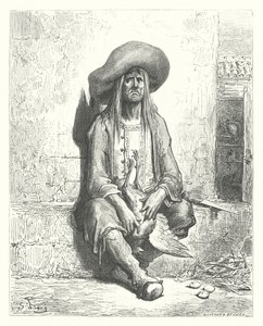 La Fontaines fabler: Hönan med de gyllene äggen (gravyr) av Gustave Dore