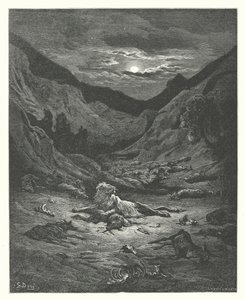 La Fontaines fabler: Lejonet (gravyr) av Gustave Dore
