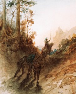 Jättarna är tillfångatagna, ca. 1869-83 (akvarell) av Gustave Dore