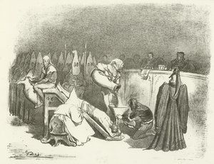 Inkvisitionen - Tortyr med vatten (gravyr) av Gustave Dore