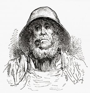 Marseilles Sailor, efter en teckning av Gustave Dore. Ur Life and Reminiscences of Gustave Dore, publicerad 1885. av Gustave Dore