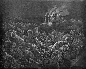 Midjaniterna satte på flykt - Bibeln av Gustave Dore