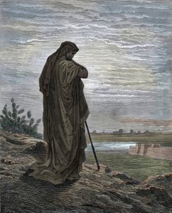 Profeten Amos gravyr från "Bibeln" av Gustave Dore (1832-1883) av Gustave Dore