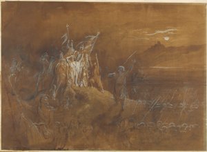 The Shades of French Soldiers from the past uppmanar armén till seger på Rhen av Gustave Dore