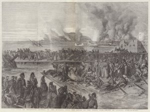 Belägringen av Sebastopol, ryssarnas reträtt från söder till norra sidan av Gustave Dore