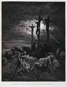 Kristi korsfästelse, illustration från Dore-bibeln av Gustave Dore