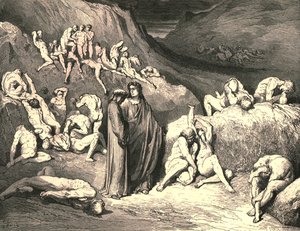 Skorpan kom dragen underifrån i flingor, c1890. av Gustave Dore