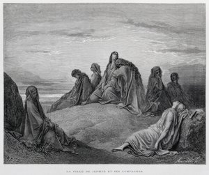 Jepthas döttrar, illustration från Dore-bibeln av Gustave Dore