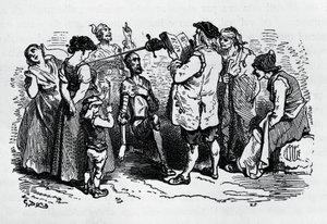 Induktionen av Don Quijote, illustrerad av Gustave Dore