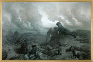 The riddle (målning på duk) av Gustave Dore