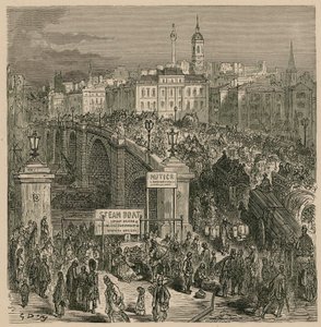 Trafiken på London Bridge av Gustave Dore