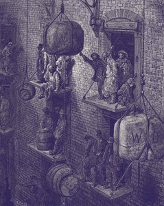 Viktorianskt lager i London av Gustave Dore