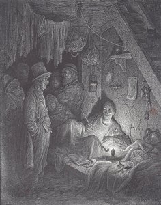 Viktoriansk opiumrökningshåla i London av Gustave Dore